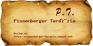 Pissenberger Terézia névjegykártya